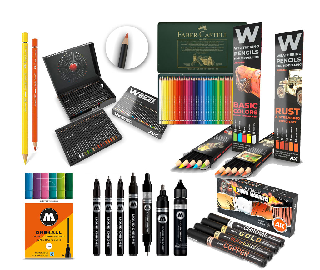 Dio effekt og weathering blyanter og penne