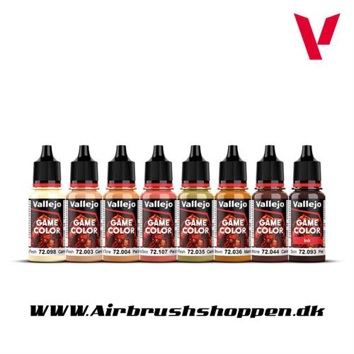 72.187  Skin Tones 8 x 18ml - Game Color Vallejo