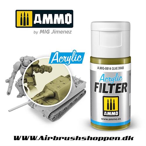  A.MIG 0814 Olive Drab Akryl filter 15 ml