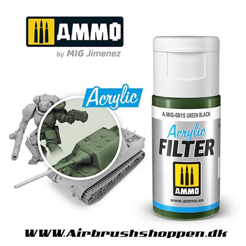  A.MIG 0815 Green Black Akryl filter 15 ml