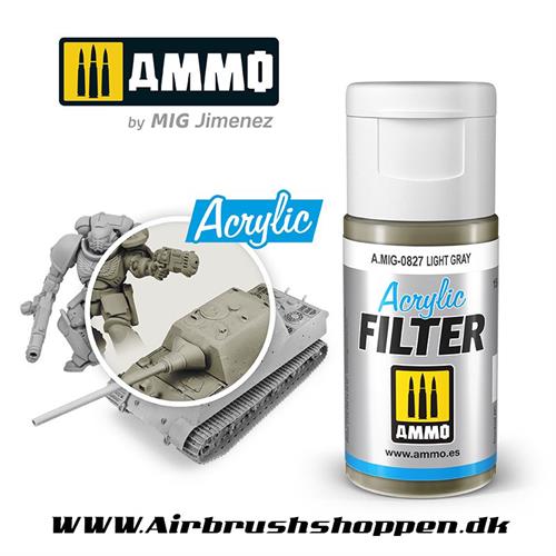  A.MIG 0827  Light Gray Akryl filter 15 ml