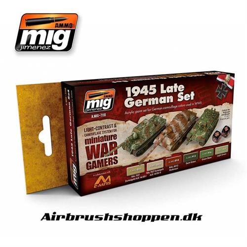 A.MIG 7118 Wargame 1945 Late German Set 6x17 ml