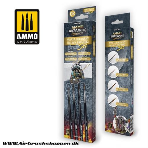 A.MIG-7621 - Marta Kolinsky Figures Premium Brush Set - AMMO WARGAMING UNIVERSE 