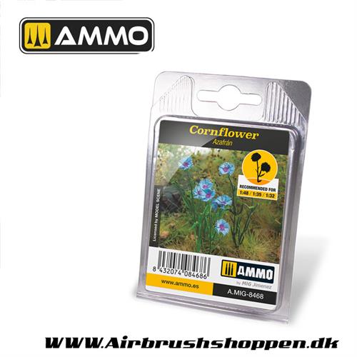 A.MIG-8468 Cornflowers laserskåret plante til diorama