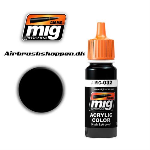 A.MIG-032 Satin black/black leather