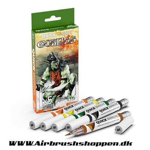 AK MQ108 GOBLINS – QUICK MARKER SET - 5 Farver.