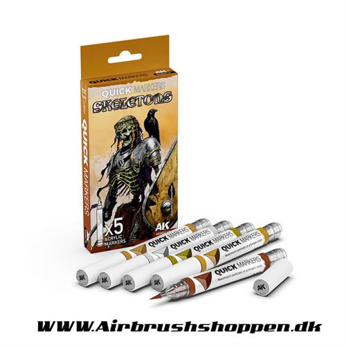 AK MQ110 SKELETONS – QUICK MARKER SET - 5 Farver.