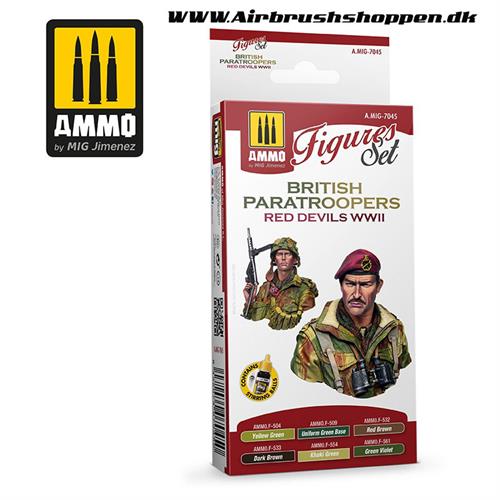 AMIG 7045 British Paratroopers Red Devils WWII Set 6 x 17ml