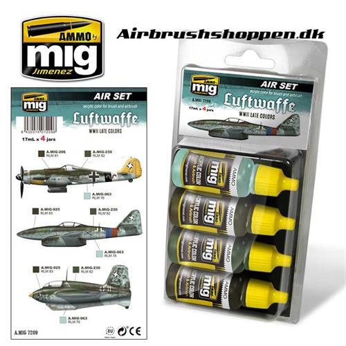A.MIG 7209 LUFTWAFFE WWII LATE Aircraft colors 4x17 ml