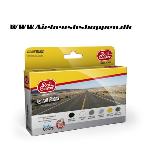 AMMO.R-1025 Rail Center - Asphalt Roads - 6 x 15 ml