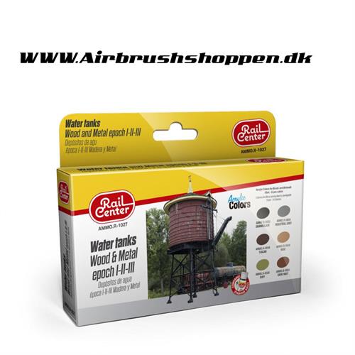 AMMO.R-1027 Rail Center - Water tanks Wood & Metal epoch I-II-III - 6 x 15 ml