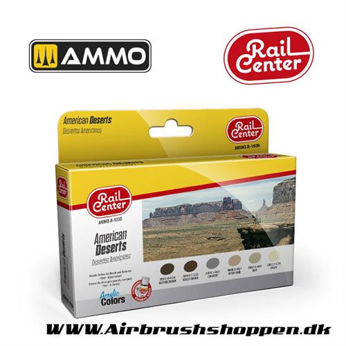 AMMO.R-1030 Rail Center - American Deserts Set - 6 x 15 ml