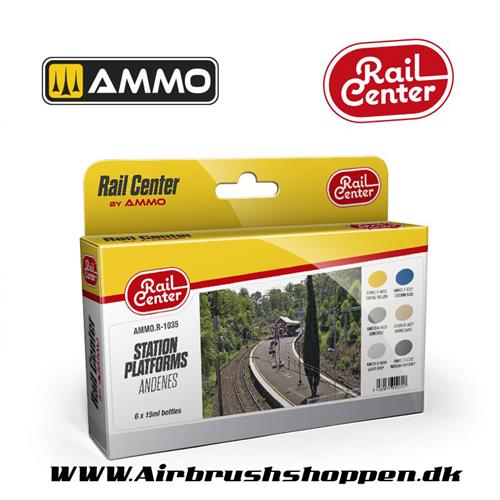 AMMO.R-1035 Rail Center - Station Platforms - 6 x 15 ml