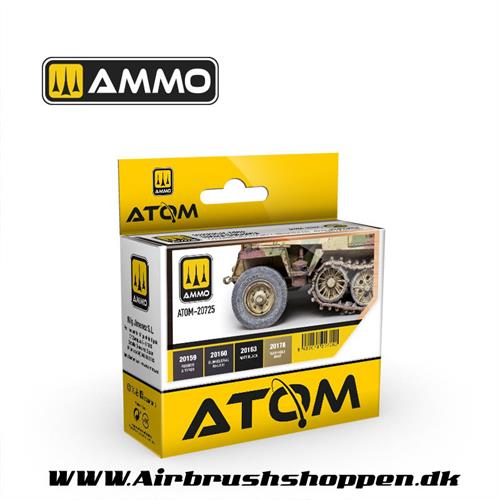 ATOM  20725 -  ATOM Rubber and Tires colors Set 4 x 20ml