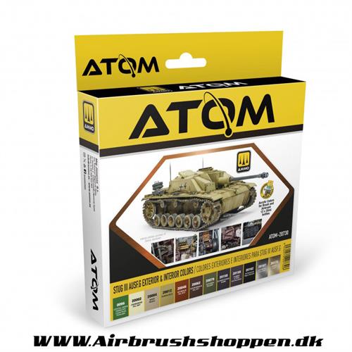 ATOM - 20730 - ATOM STUG III Ausf.G Exterior & Interior Colors Set 12 x 20ml