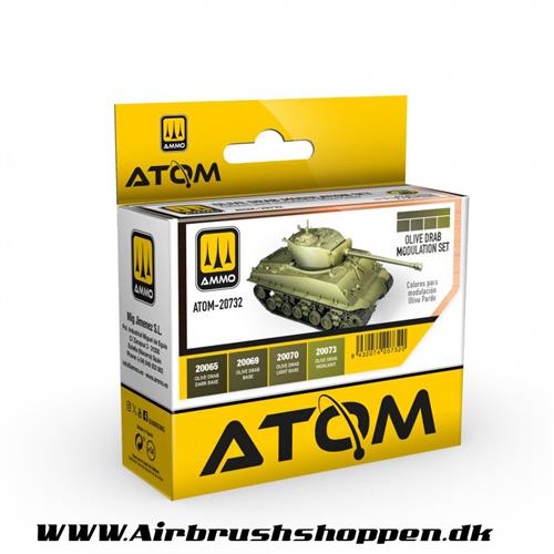 ATOM - 20732 - ATOM Olive Drab Modulation Set 4 x 20ml
