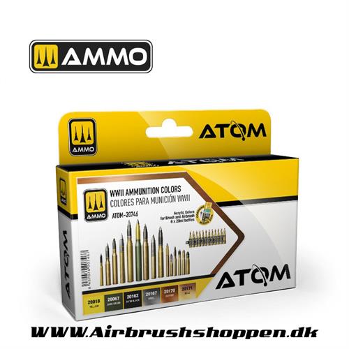 ATOM - 20746  ATOM WWII Ammunition Colors  6 x 20ml