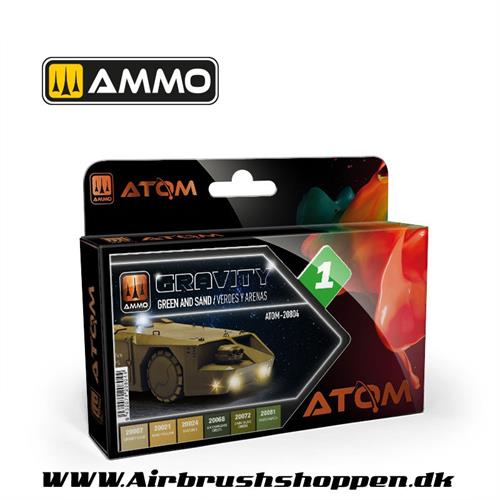 ATOM - 20804 - ATOM Gravity Green and Sand Set 6 x 20ml