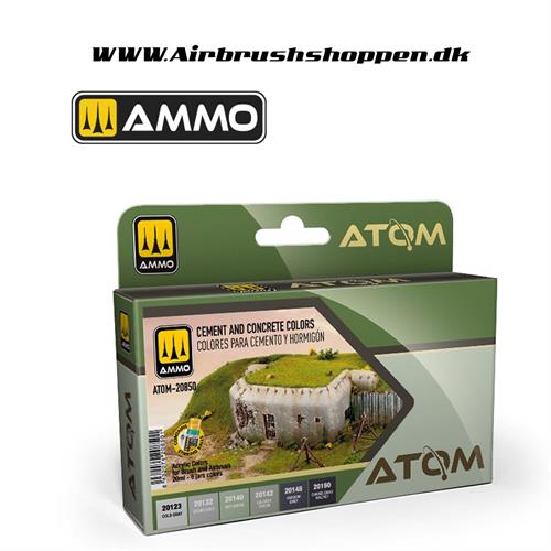ATOM - 20850  ATOM Cement and Concrete Colors Set 6 x 20ml