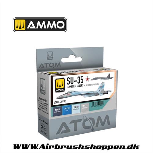 ATOM - 20902 - ATOM SU-35 FLANKER-E Colors Set (also for SU-27 and SU-34)- FLY - 4 x 20ml