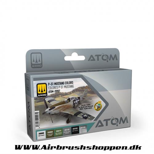 ATOM - 20907 - ATOM P-51 Mustang Colors Set 6 x 20ml