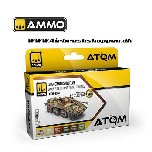 ATOM 20728  ATOM Late German Camouflage Set 6 x 20ml