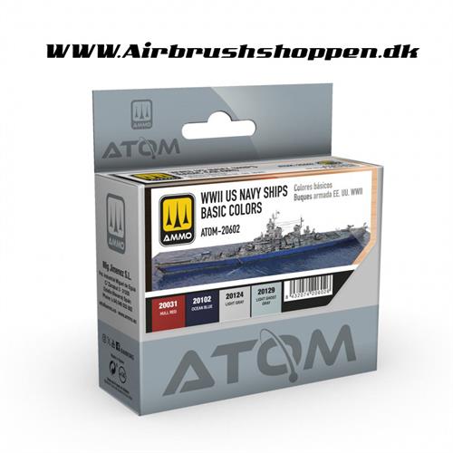 ATOM-20602 - ATOM WWII US Navy Ships Basic Colors Set 4 x 20ml