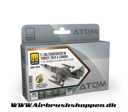 ATOM-20929 - ATOM F-104 Starfighter in Turkey, Italy & Canada Set 6 x 20ml