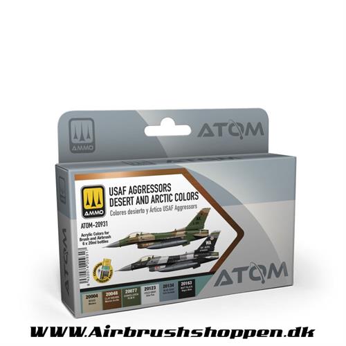 ATOM-20931 - ATOM USAF Aggressors Desert and Artic colors Set 6x20ml