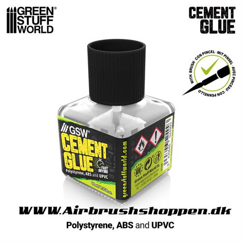 Cement glue for plastics 40ml - lim til byggesæt - Fast - GSW
