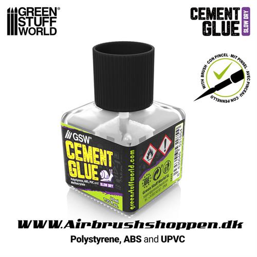 Cement glue for plastics 40ml - lim til byggesæt - SLOW - GSW