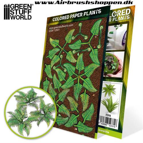 Colored Paper Plants - Fern / Bregne - GSW