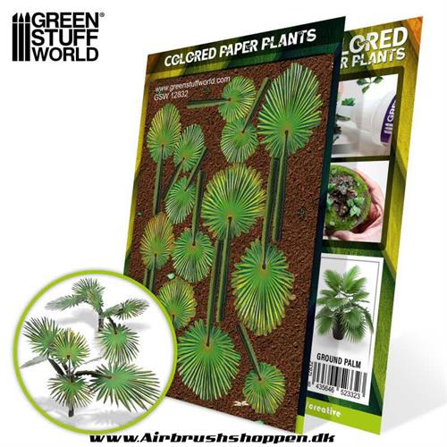 Colored Paper Plants - Ground Palm / bund plante - GSW