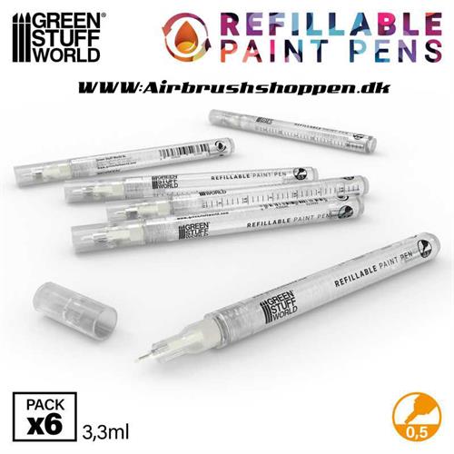 Fyld selv malingstusch Refillable paint pen 0.5 (pack x6) GSW