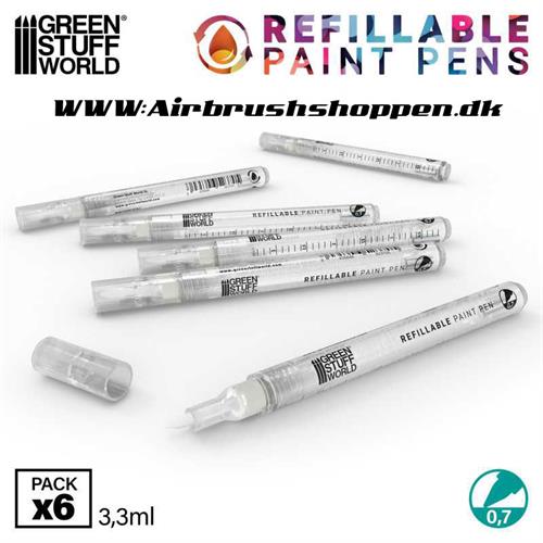 Fyld selv malingstusch Refillable paint pen 0.7 (pack x6) GSW