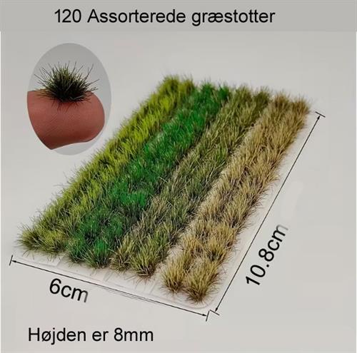 Græstuer assorterede i farverne 120 stk.