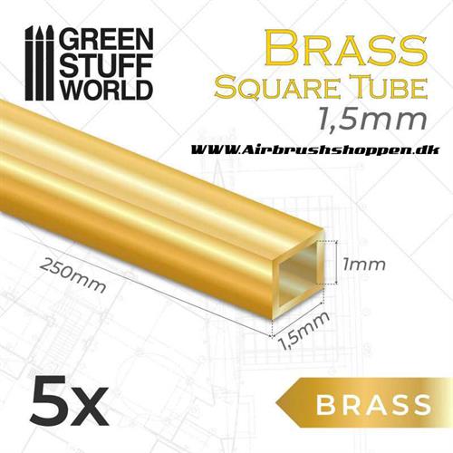 Messing profil - Square Brass Tubes 1,5mm - GSW