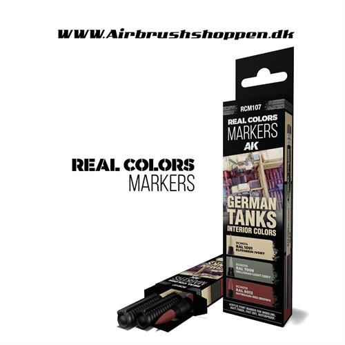 RCM107 - GERMAN TANKS INTERIOR COLORS – RC MARKERS SET - Real Colors Markers