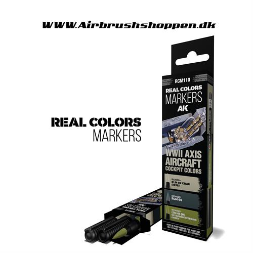 RCM110 - WWII AXIS AIRCRAFT COCKPIT COLORS – RC MARKERS SET - Real Colors Markers