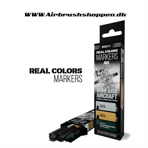 RCM111 - WWII AXIS AIRCRAFT SQUIGGLE CAMOUFLAGE COLORS – RC MARKERS SET - Real Colors Markers