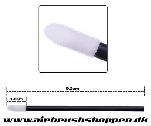 Rense pensel til airbrush, hvid microfiber 3 stk